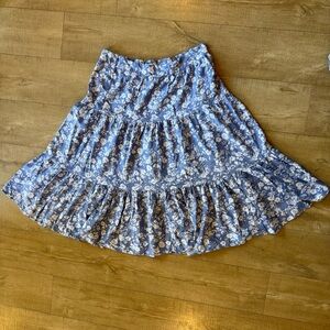 LC Lauren Conrad Tiered Maxi Skirt XXL Floral Cottagecore Prairie Country spring